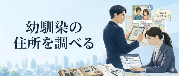 幼なじみの住所を調べる